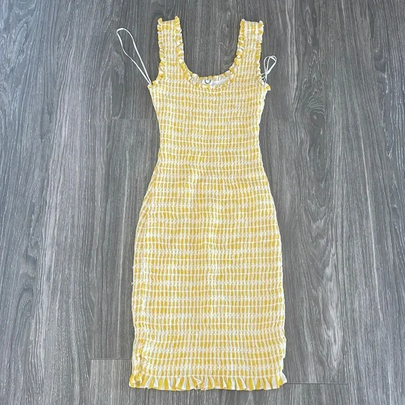 Yellow and white gingham dress - Picture 1 of 3